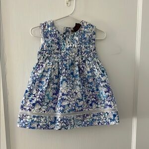 Fleurisse NWT  Blue and White baby dress